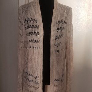 Belldini Crochet Open Long Cardigan - Size 3X